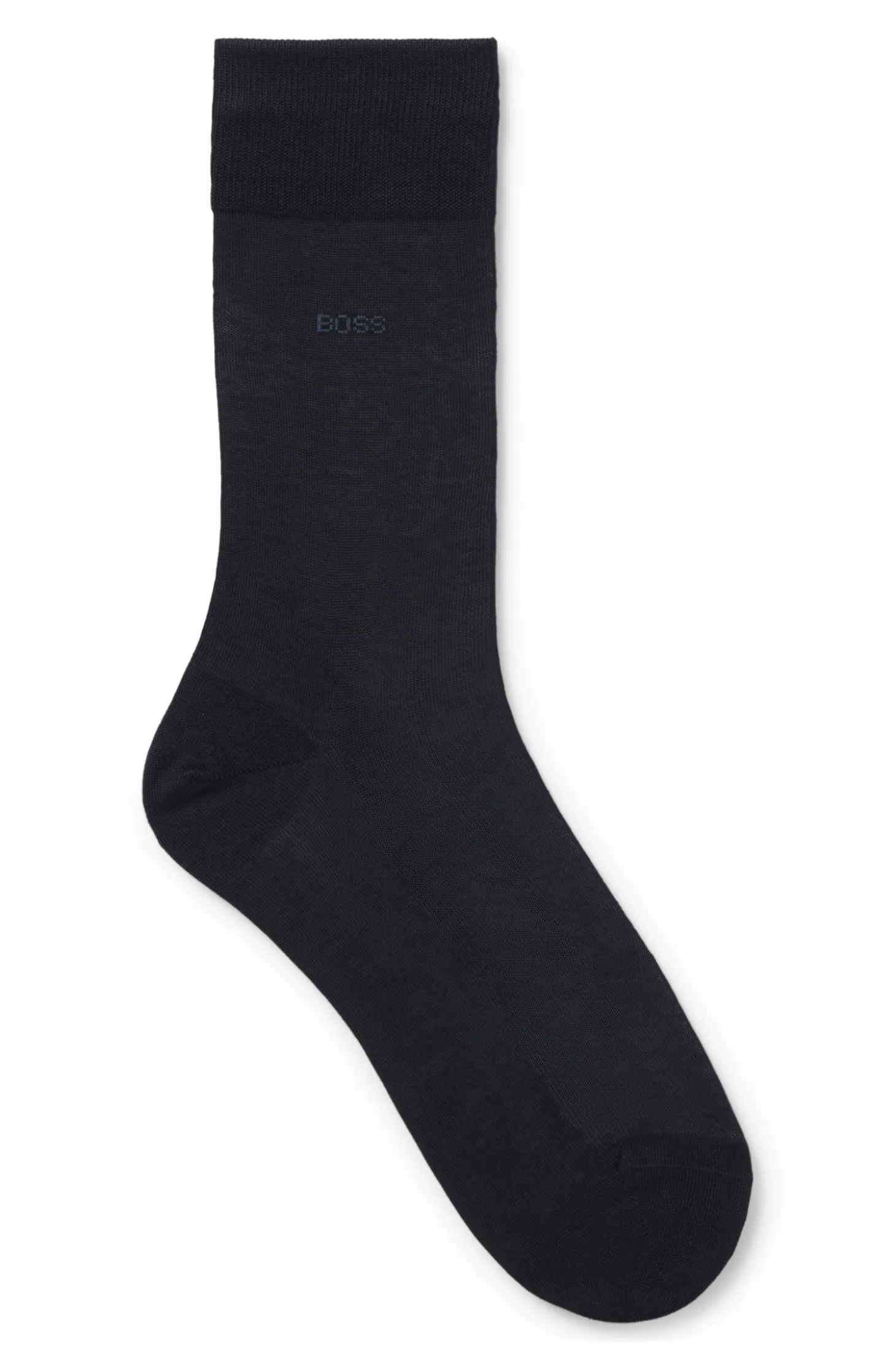 Regular-length logo socks in mercerised Egyptian cotton