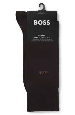 Regular-length logo socks in mercerised Egyptian cotton