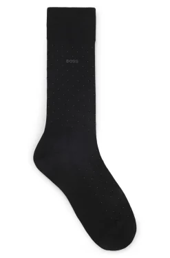 Regular-length socks in a mercerised-cotton blend