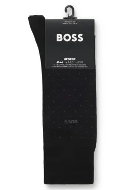 Regular-length socks in a mercerised-cotton blend