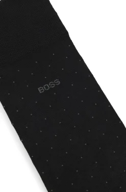 Regular-length socks in a mercerised-cotton blend