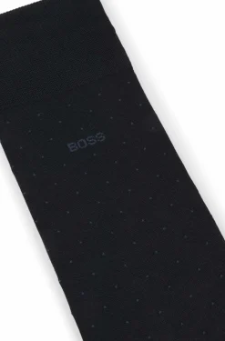 Regular-length socks in a mercerised-cotton blend