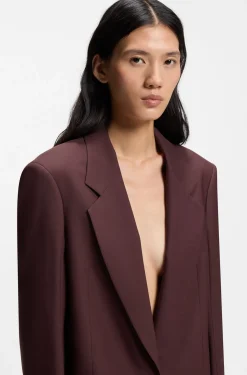 Relaxed-fit blazer in a virgin-wool blend
