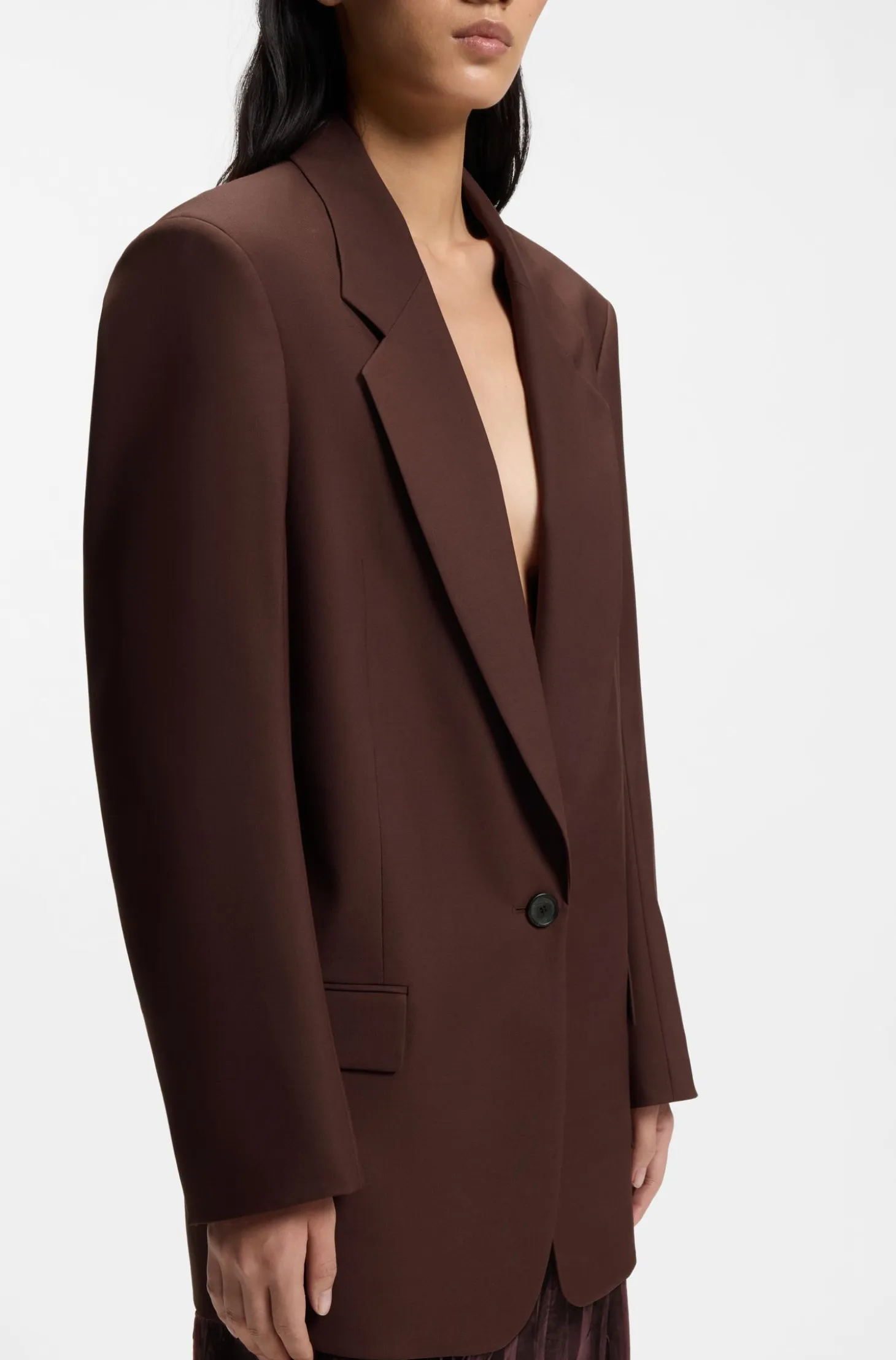 Relaxed-fit blazer in a virgin-wool blend