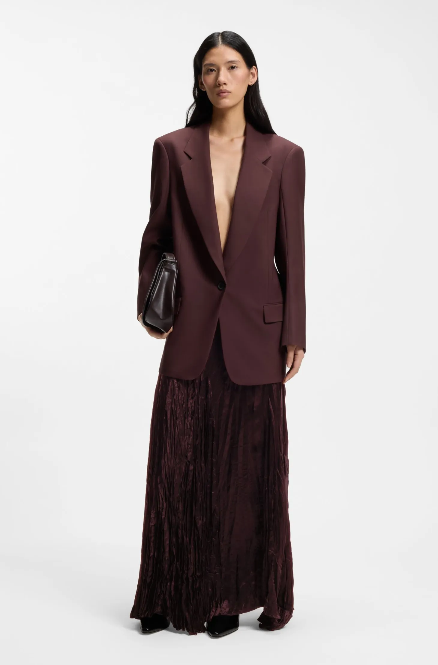 Relaxed-fit blazer in a virgin-wool blend
