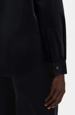 Relaxed-fit blazer in micro-pattern stretch cotton