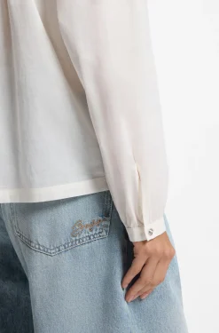 Relaxed-fit blouse in cotton voile