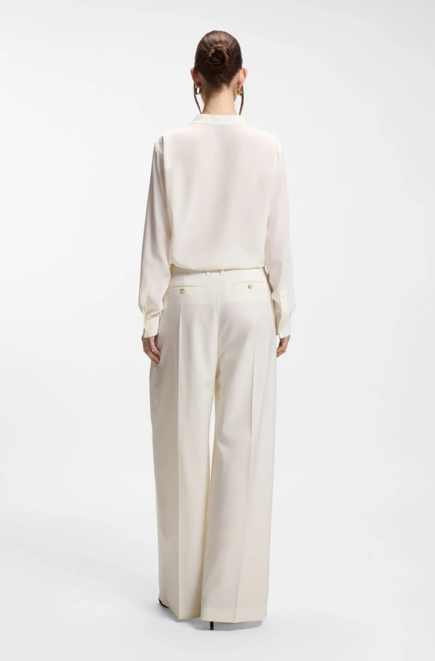 Relaxed-fit blouse in sandwashed silk