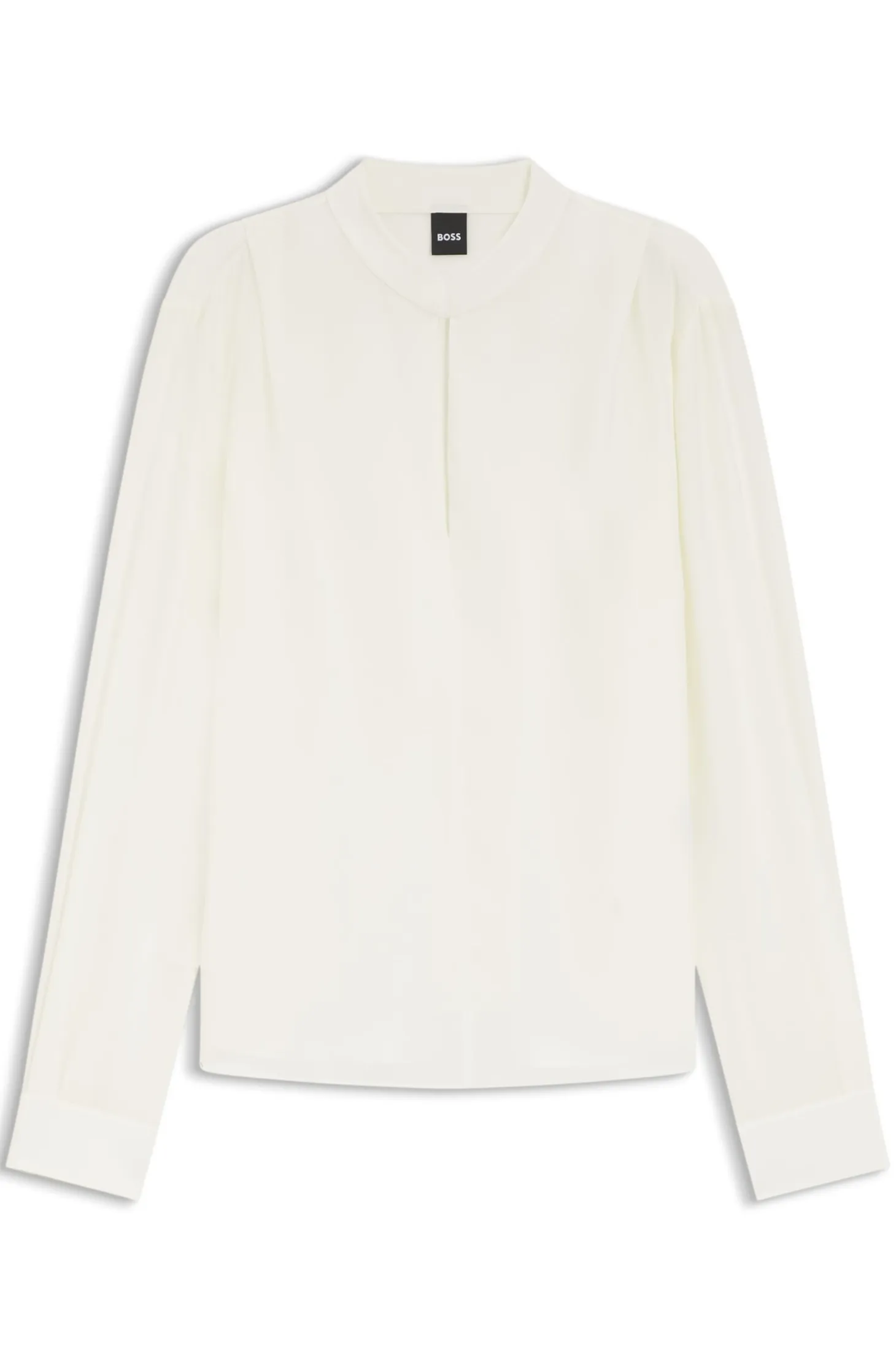 Relaxed-fit blouse in sandwashed silk
