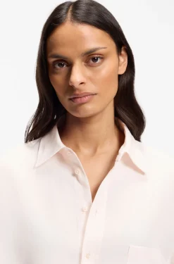 Relaxed-fit blouse with chest pocket