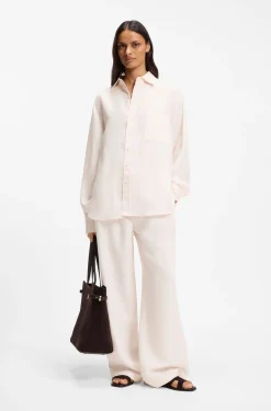 Relaxed-fit blouse with chest pocket
