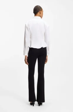 Relaxed-fit blouse with peplum hem
