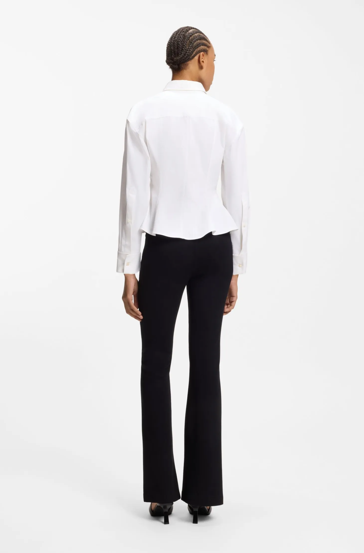 Relaxed-fit blouse with peplum hem