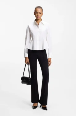 Relaxed-fit blouse with peplum hem