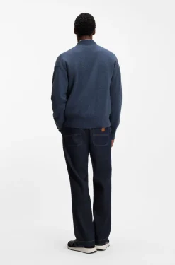 Relaxed-fit cardigan in virgin wool