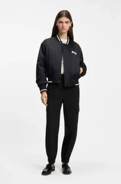 Relaxed-fit cargo trousers in stretch cotton