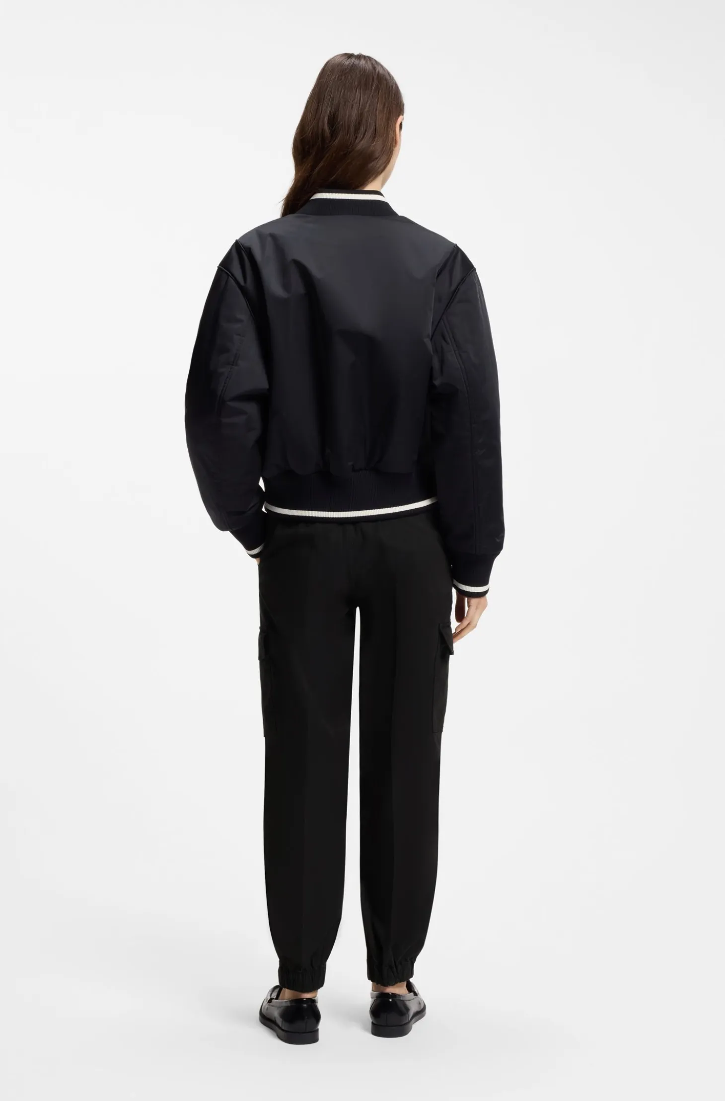 Relaxed-fit cargo trousers in stretch cotton