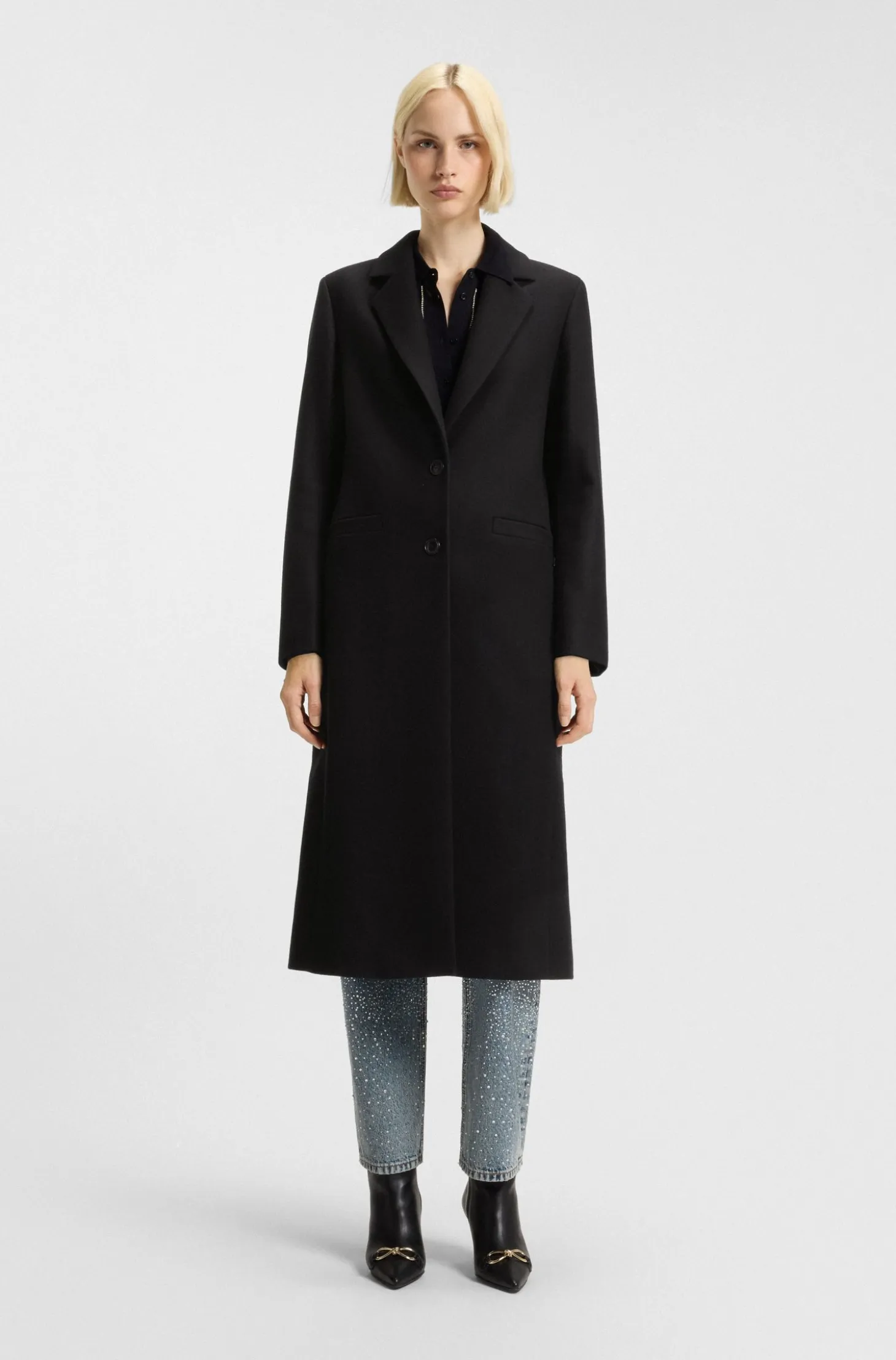 Relaxed-fit coat in a wool blend