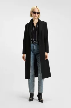Relaxed-fit coat in a wool blend