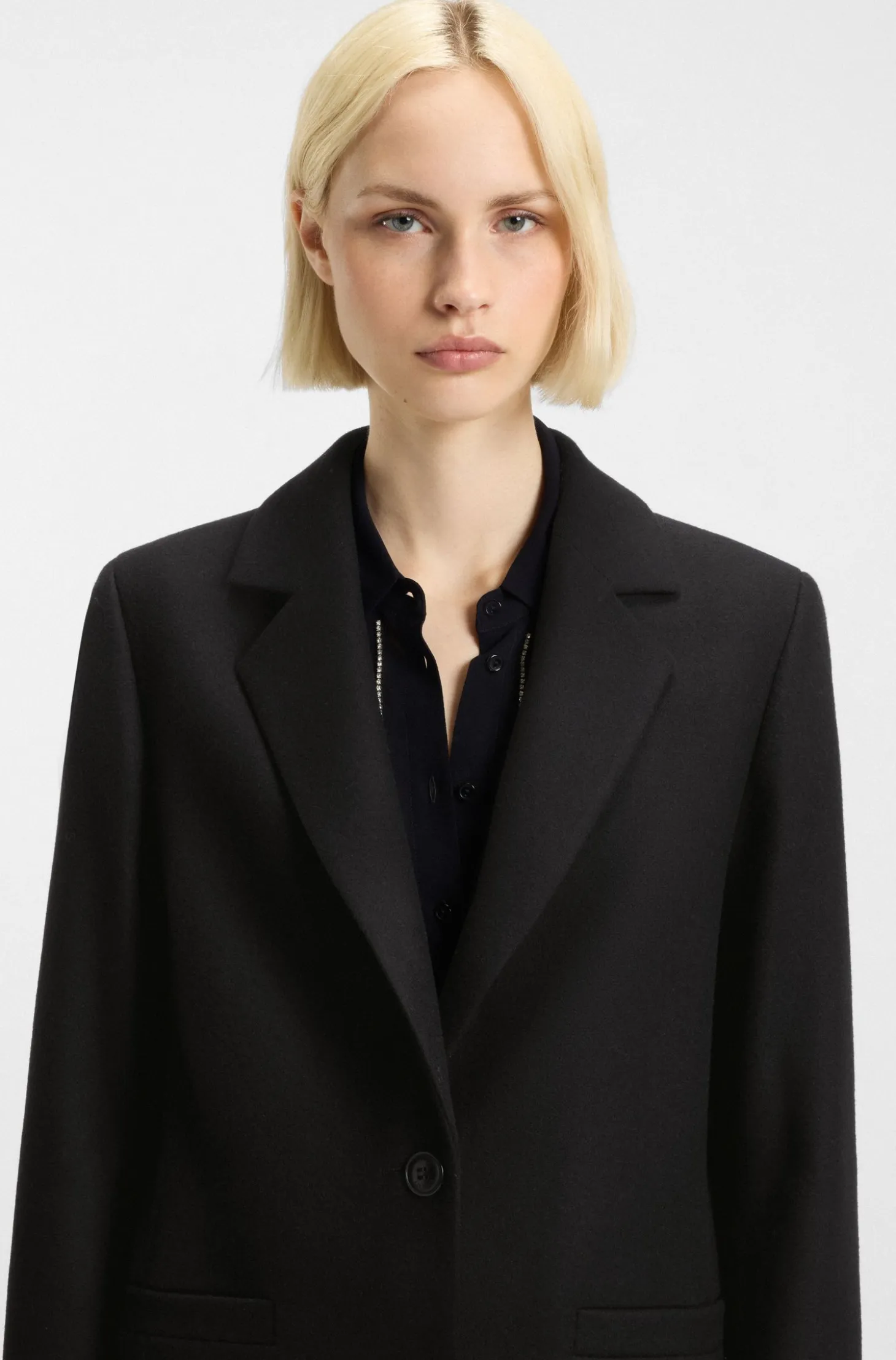 Relaxed-fit coat in a wool blend