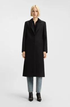Relaxed-fit coat in a wool blend