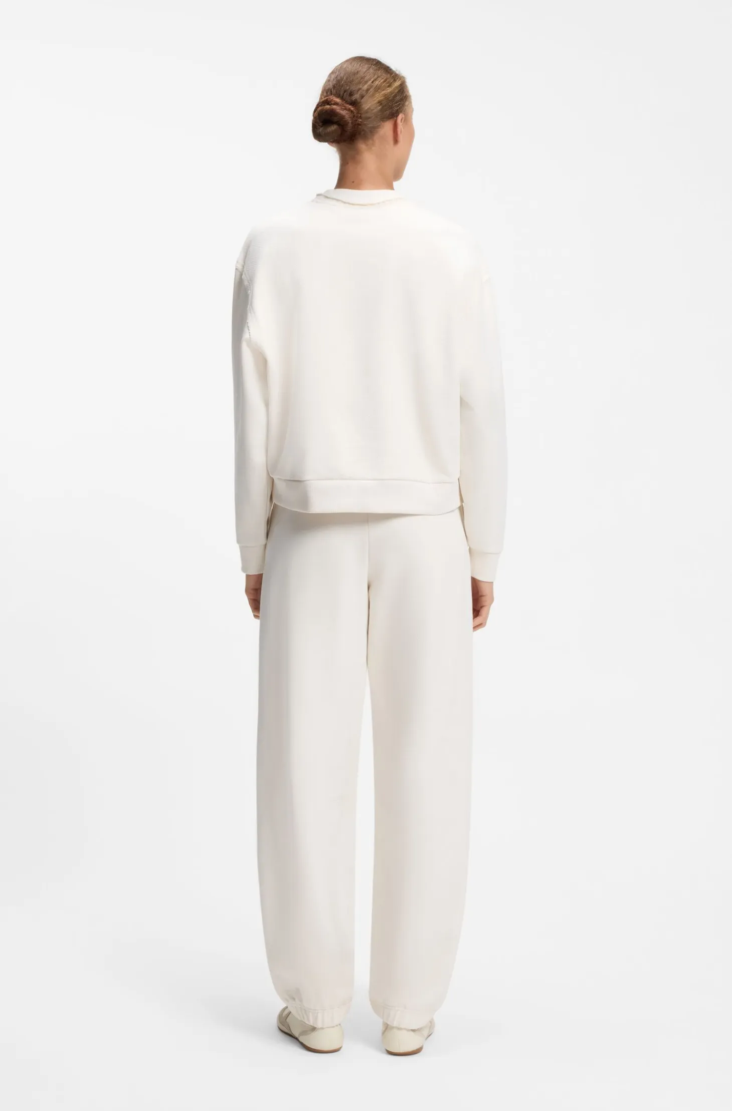 Relaxed-fit cotton sweatshirt with logo embroidery