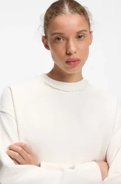 Relaxed-fit cotton sweatshirt with logo embroidery