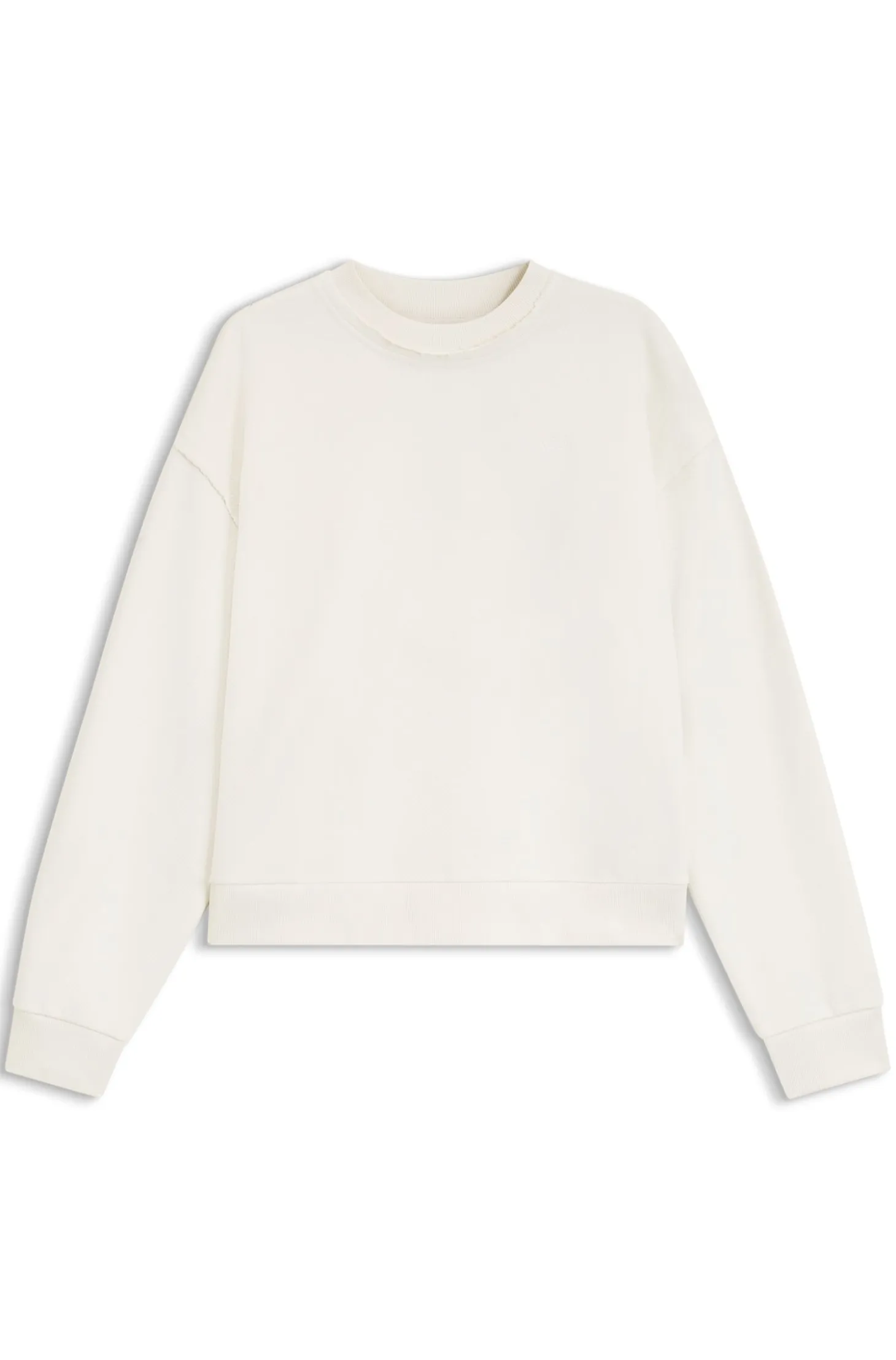 Relaxed-fit cotton sweatshirt with logo embroidery