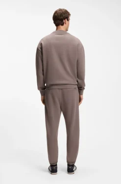 Relaxed-fit cotton trousers with streetwear logo