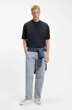 Relaxed-fit cotton T-shirt with embroidered logo