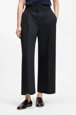 Relaxed-fit culottes in stretch cotton
