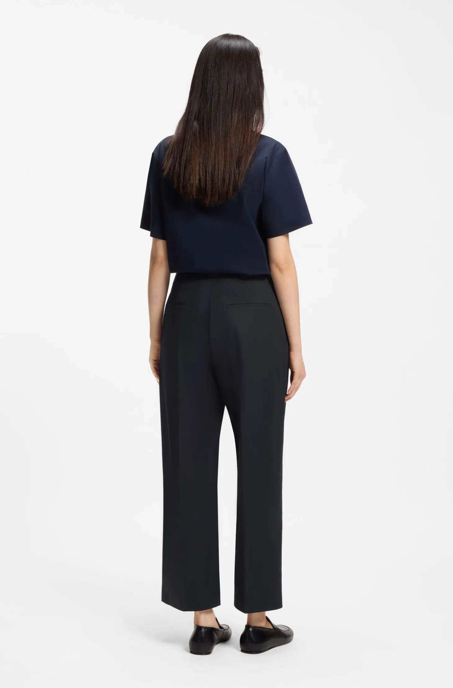 Relaxed-fit culottes in stretch cotton