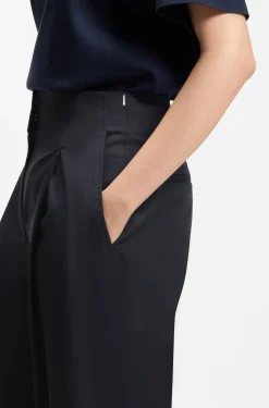 Relaxed-fit culottes in stretch cotton