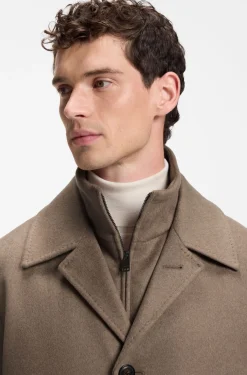 Relaxed-fit formal coat in Italian fabric