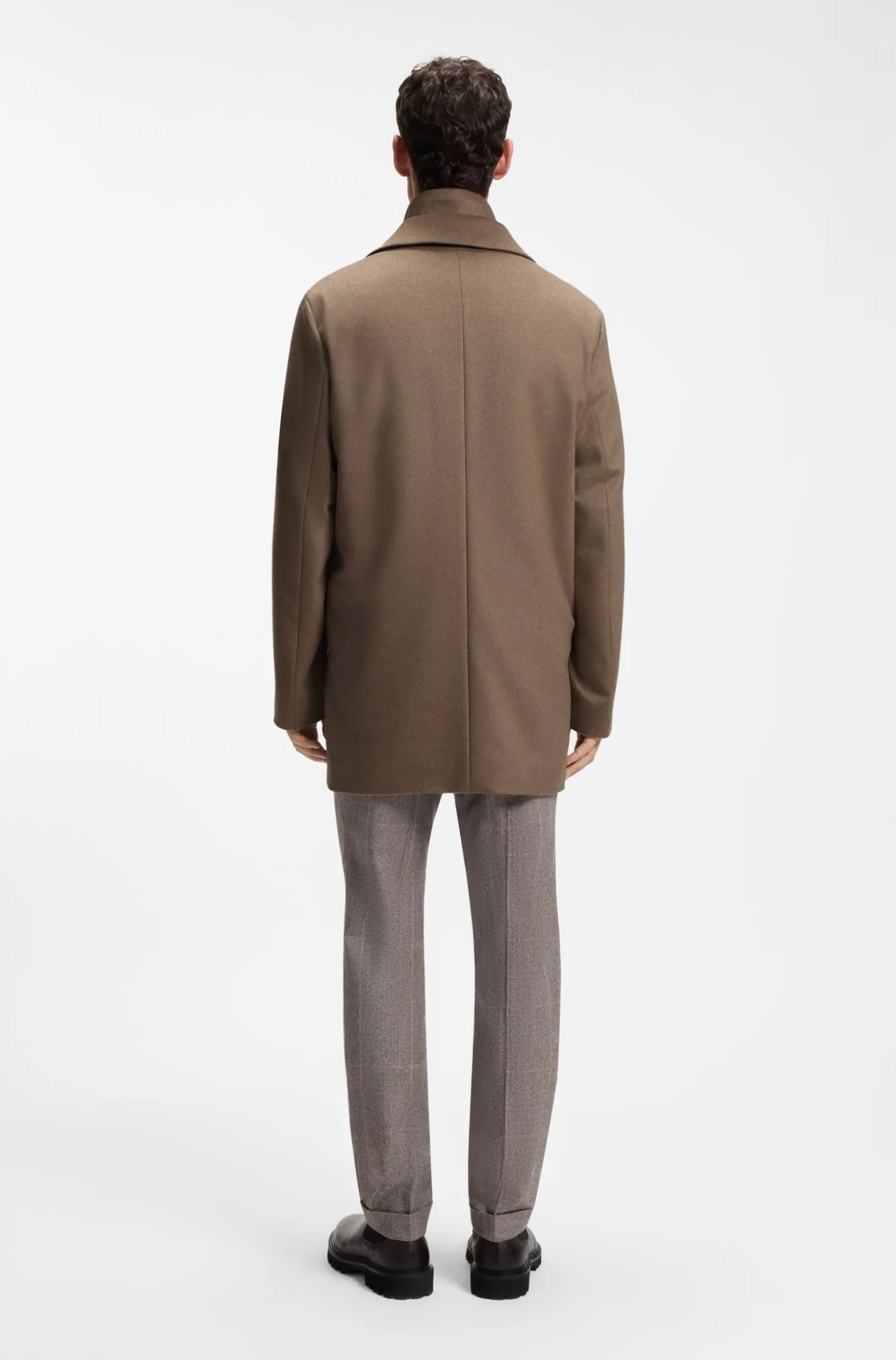 Relaxed-fit formal coat in Italian fabric