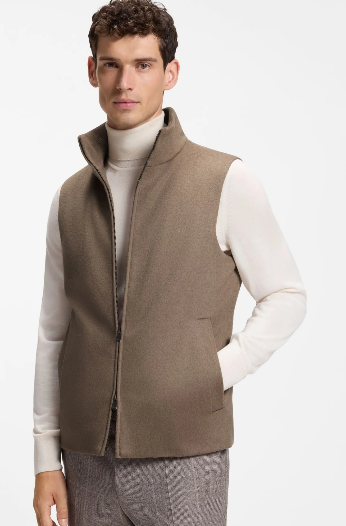 Relaxed-fit formal coat in Italian fabric