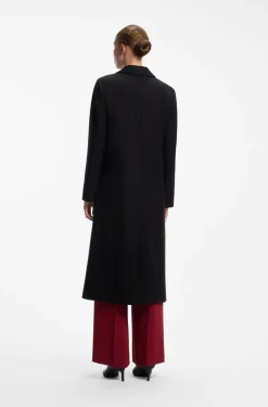 Relaxed-fit formal coat with monogram rivet