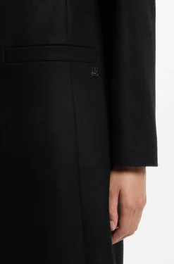 Relaxed-fit formal coat with monogram rivet