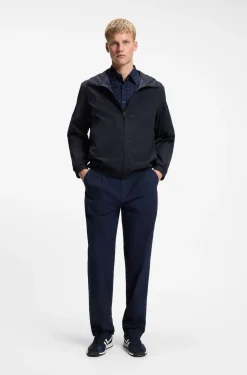 Relaxed-fit hooded jacket in water-repellent fabric