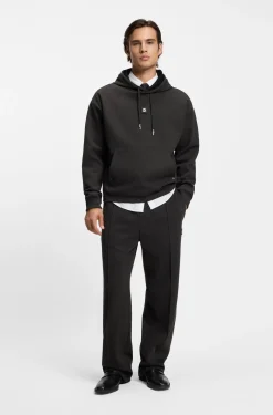 Relaxed-fit hoodie with stacked logo