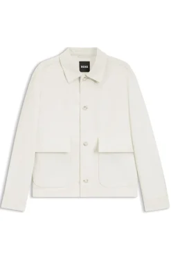 Relaxed-fit jacket in cotton and linen