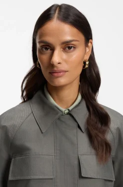 Relaxed-fit jacket in cotton denim