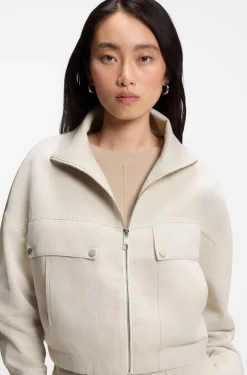 Relaxed-fit jacket in cotton-linen twill