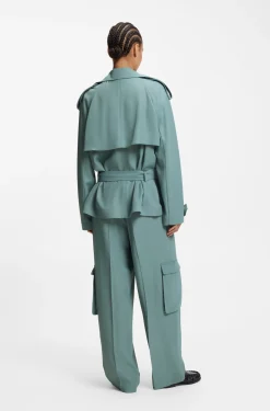 Relaxed-fit jacket in fluid twill