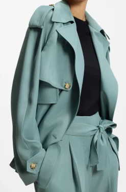 Relaxed-fit jacket in fluid twill