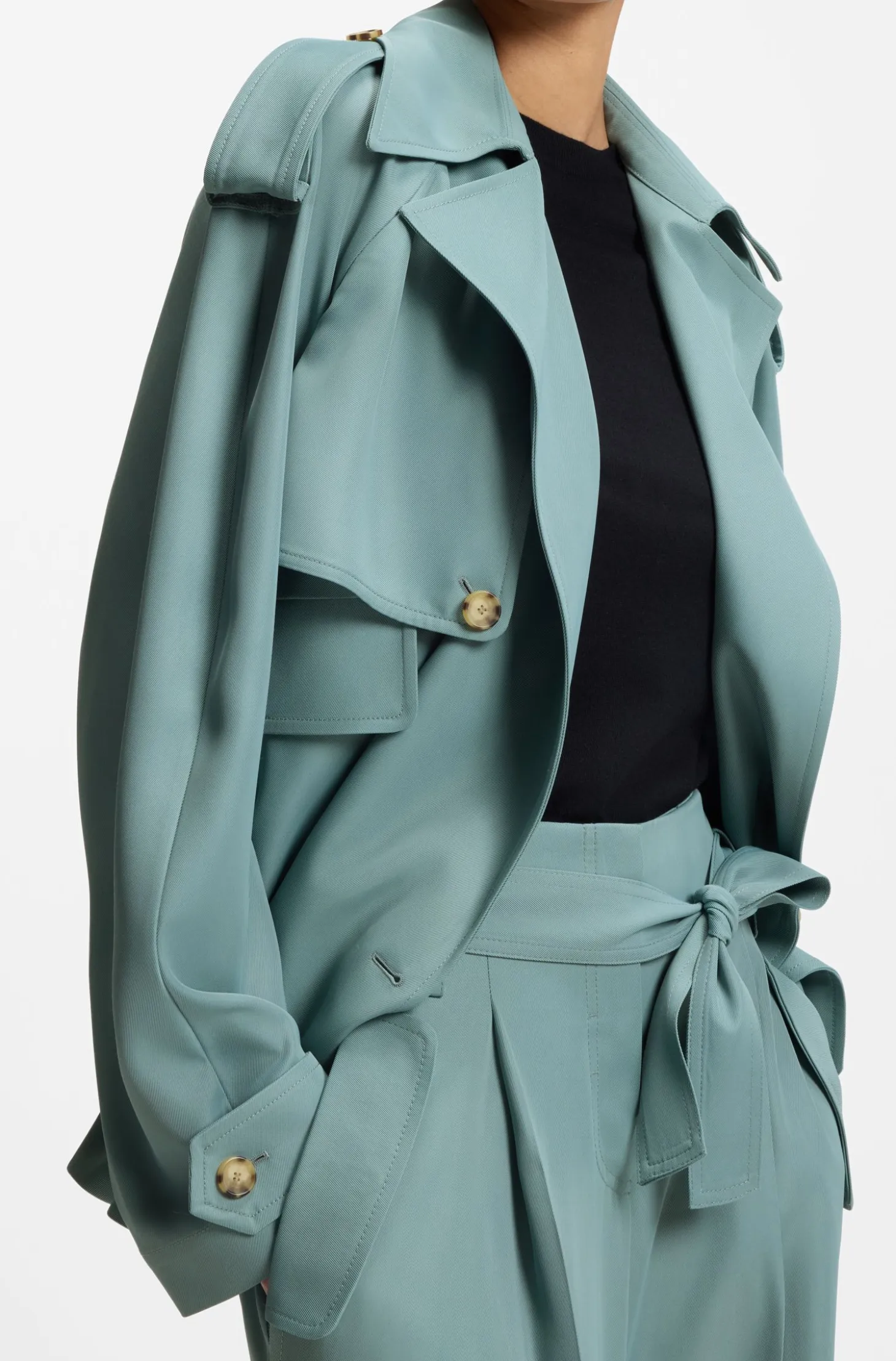 Relaxed-fit jacket in fluid twill