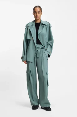 Relaxed-fit jacket in fluid twill