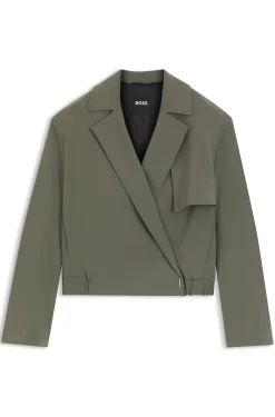 Relaxed-fit jacket in Japanese crepe