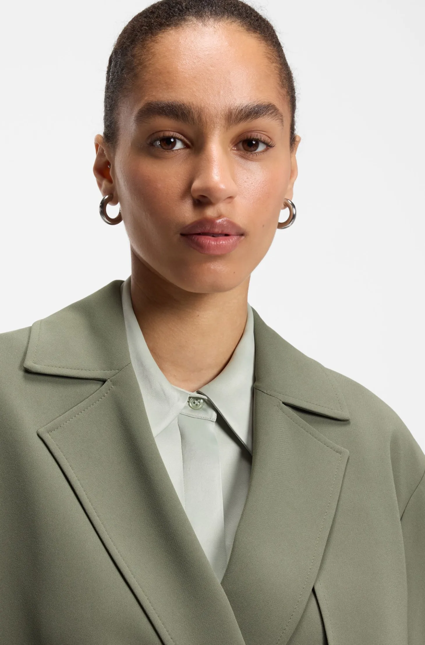 Relaxed-fit jacket in Japanese crepe