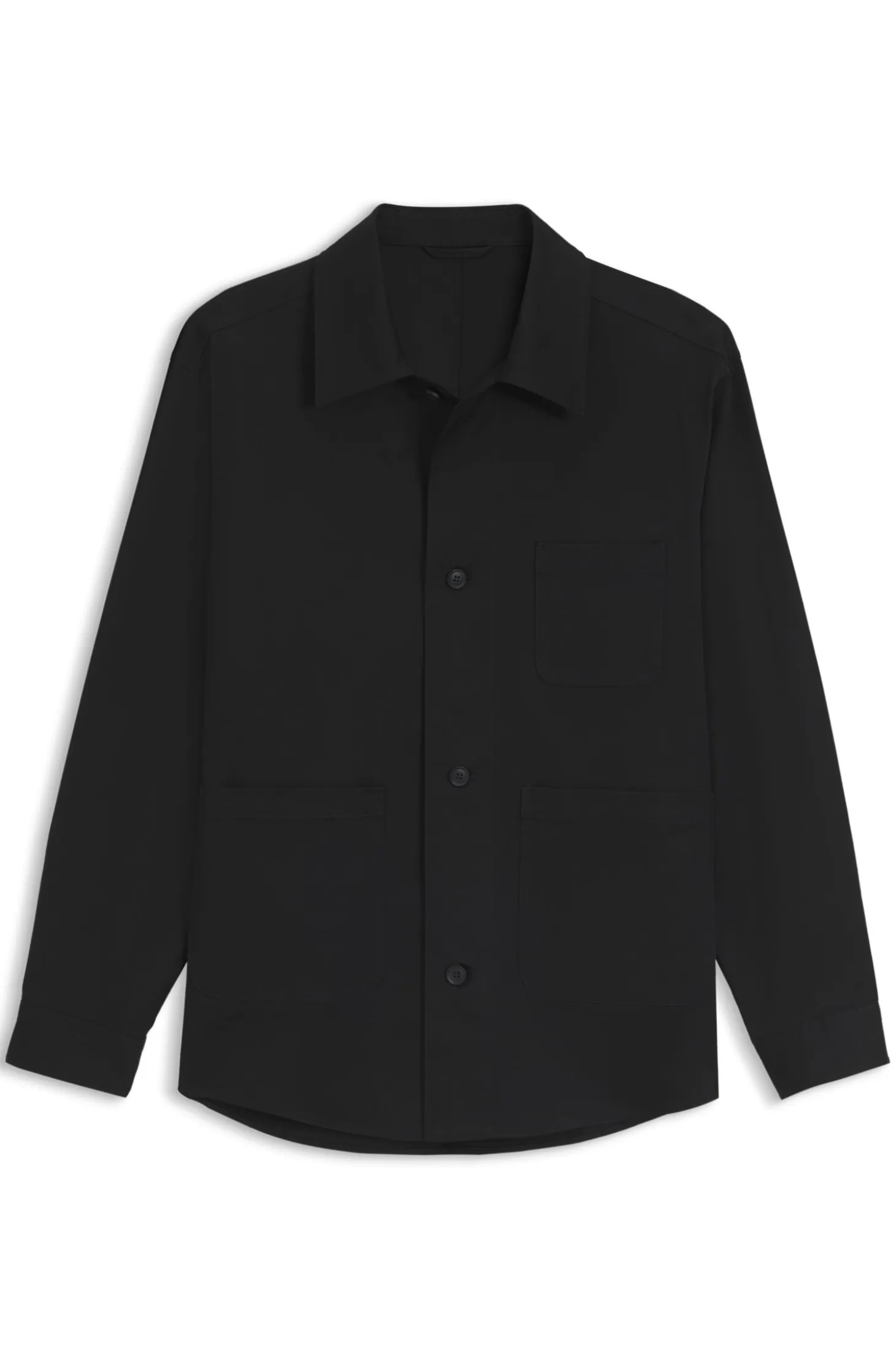 Relaxed-fit jacket in stretch cotton
